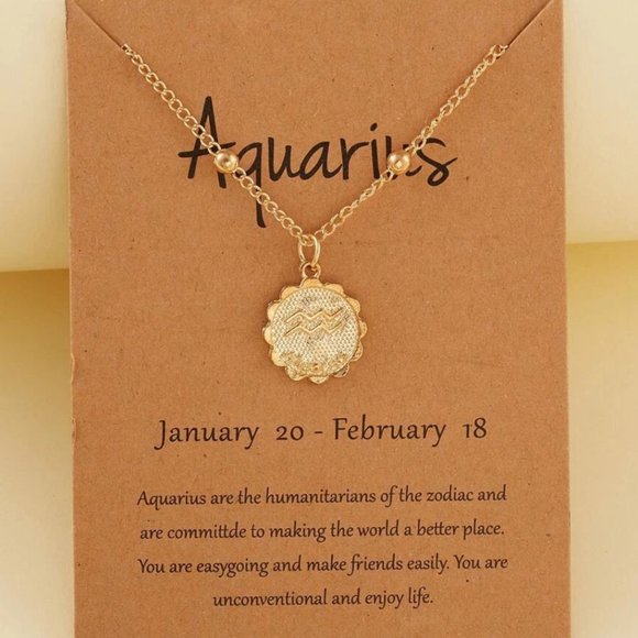 Lulus Jewelry - Zodiac Aquarius Necklace